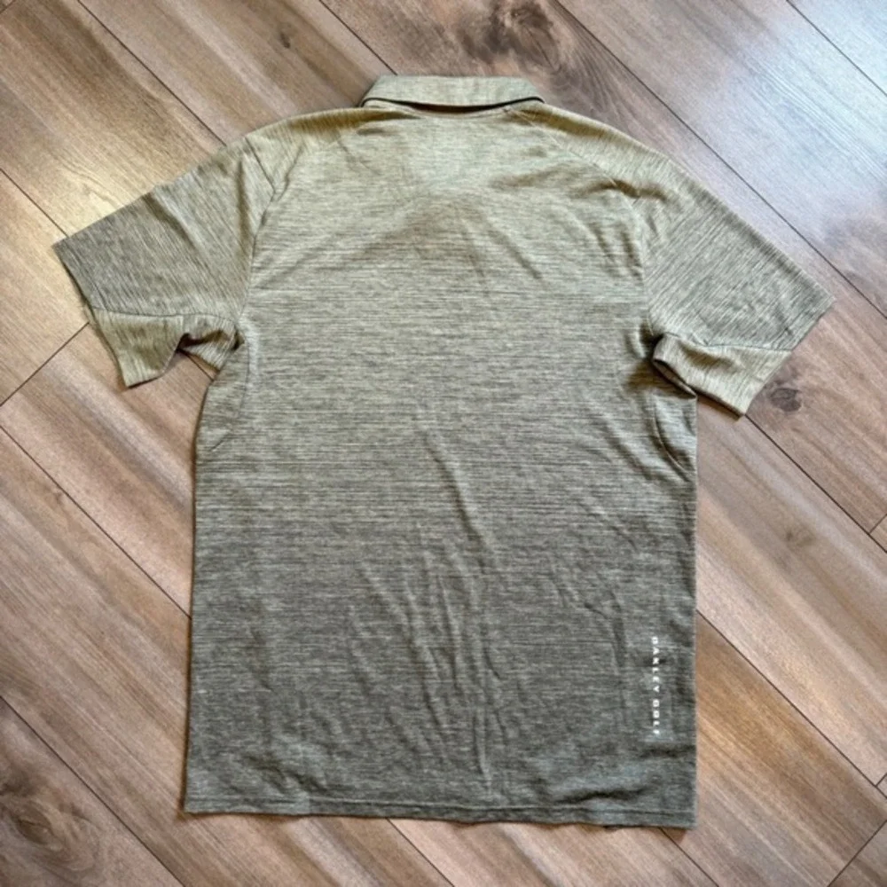 Oakley Hydroix Mens Golf Polo Shirt Regular Fit Khaki Heathered Large‎ Bin B-100